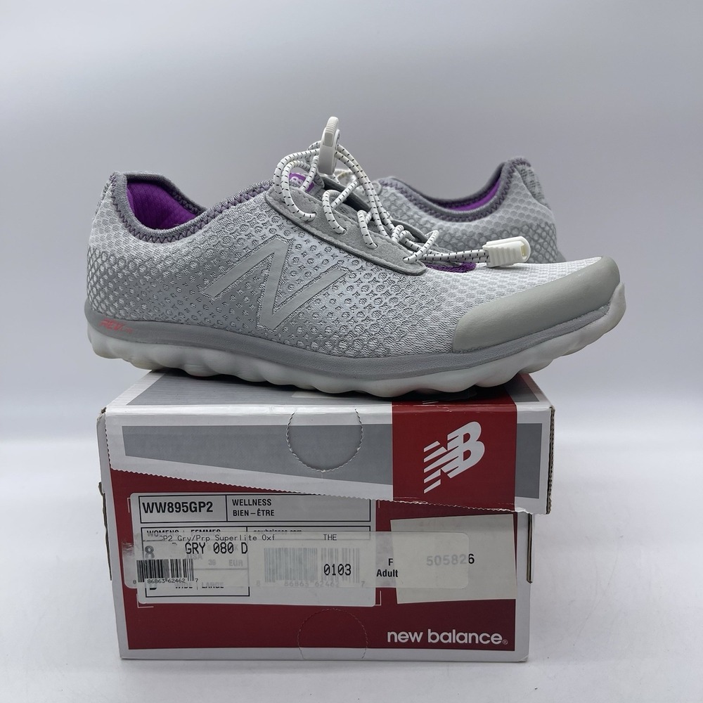 New Balance 895 V2 WW895GP2 Women's Size 8 Running Shoes Gray Purple Sneakers